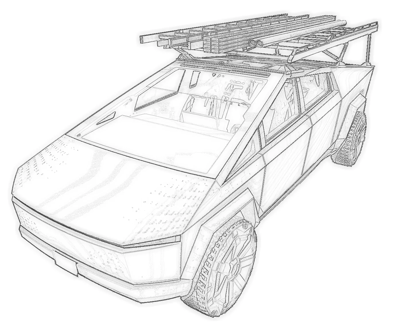 Tesla Cybertruck Why I don't feel Cybertruck is a work truck? It is more like a utility truck CT Work 01a