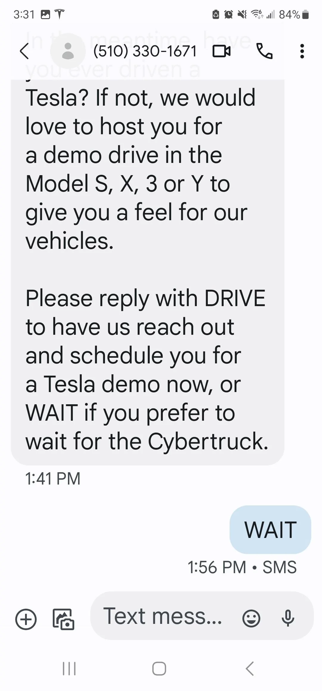 Tesla Cybertruck Cybertruck Demo Test Drives Are Here and Expanding to New Locations Screenshot_20240107_153156_Messages