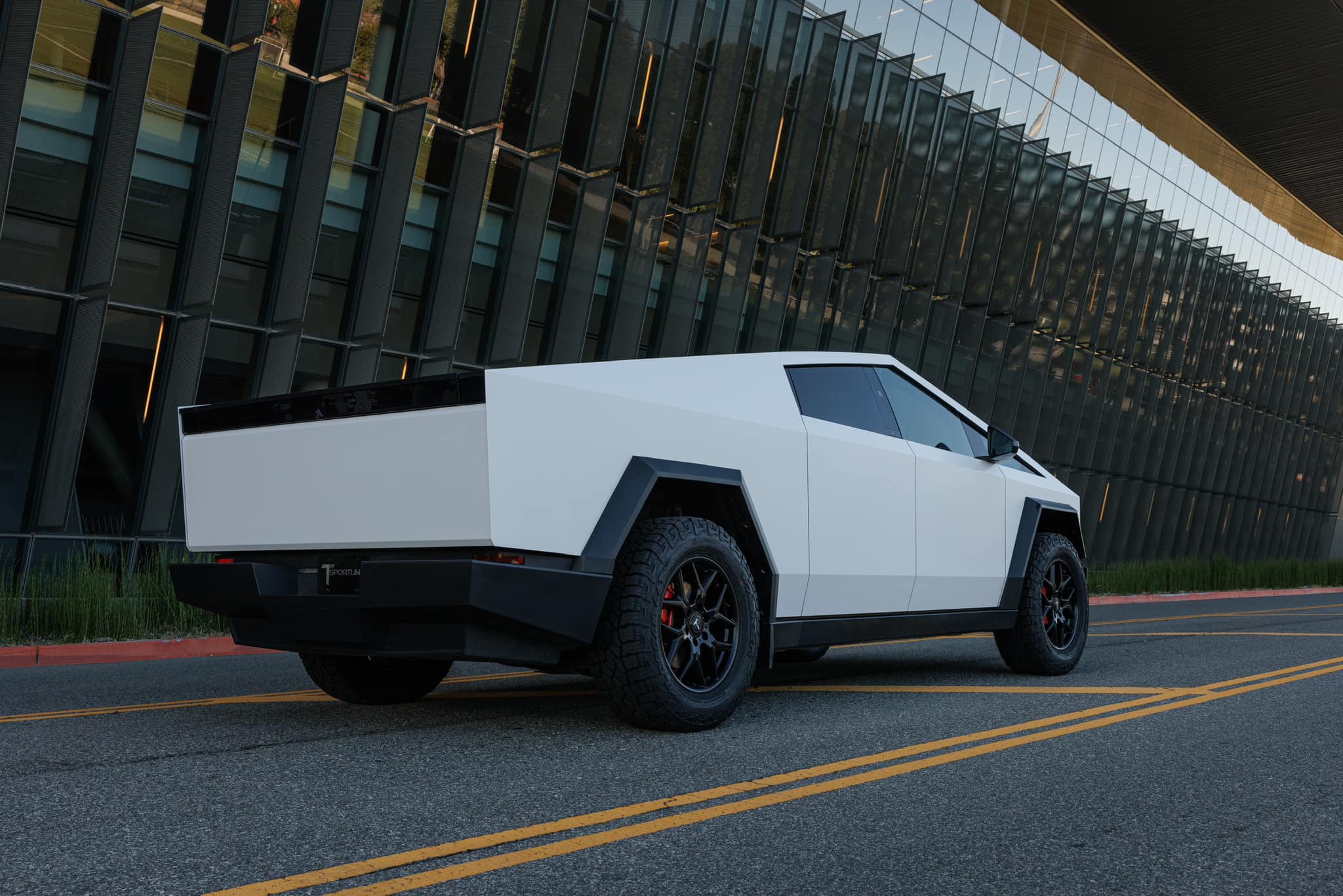 Tesla Cybertruck Cybertruck Aftermarket Wheels & Tires Photos + Info Compilation satin-white-wrap-cybertruck-3-