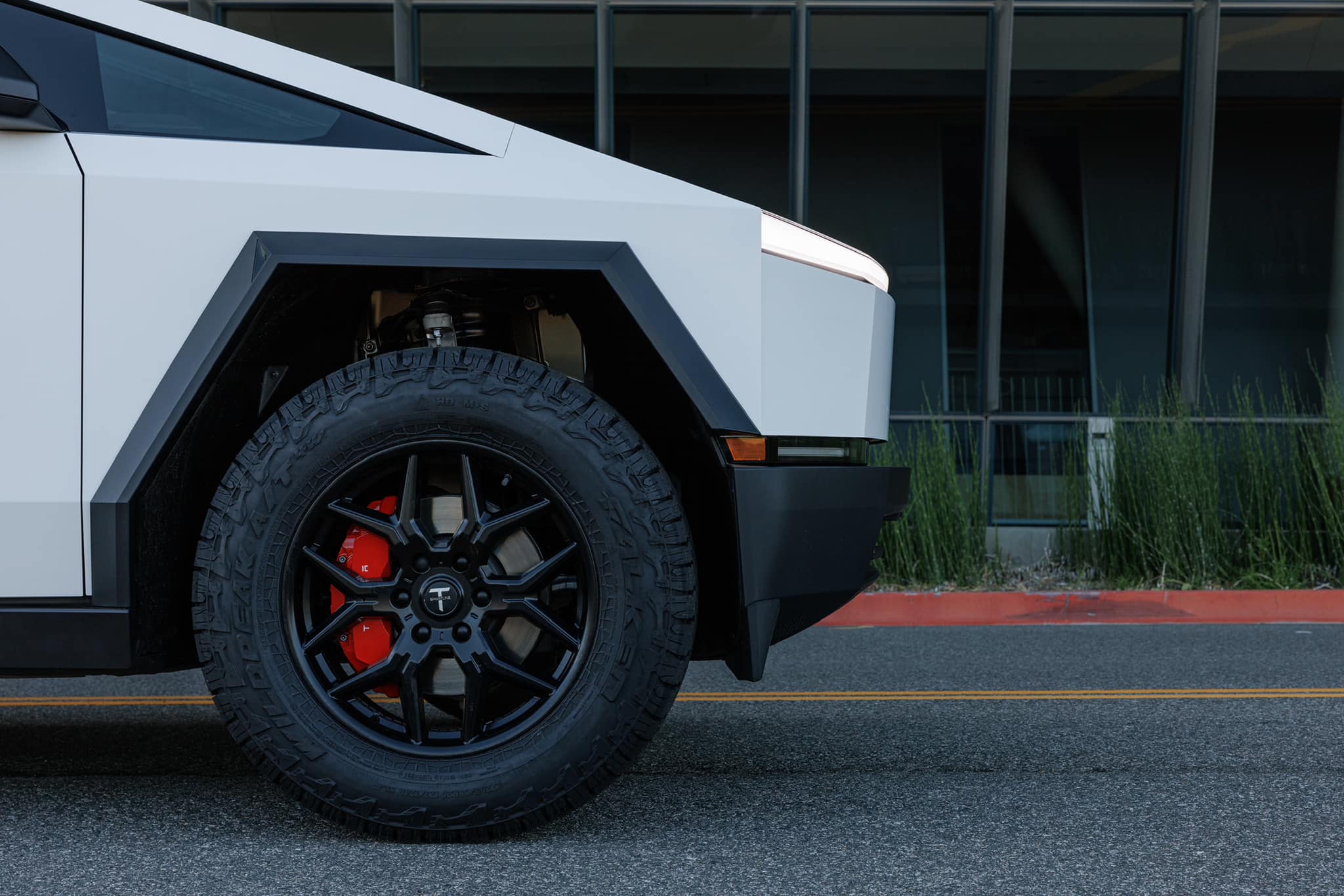 Tesla Cybertruck Cybertruck Aftermarket Wheels & Tires Photos + Info Compilation satin-white-wrap-cybertruck-2-