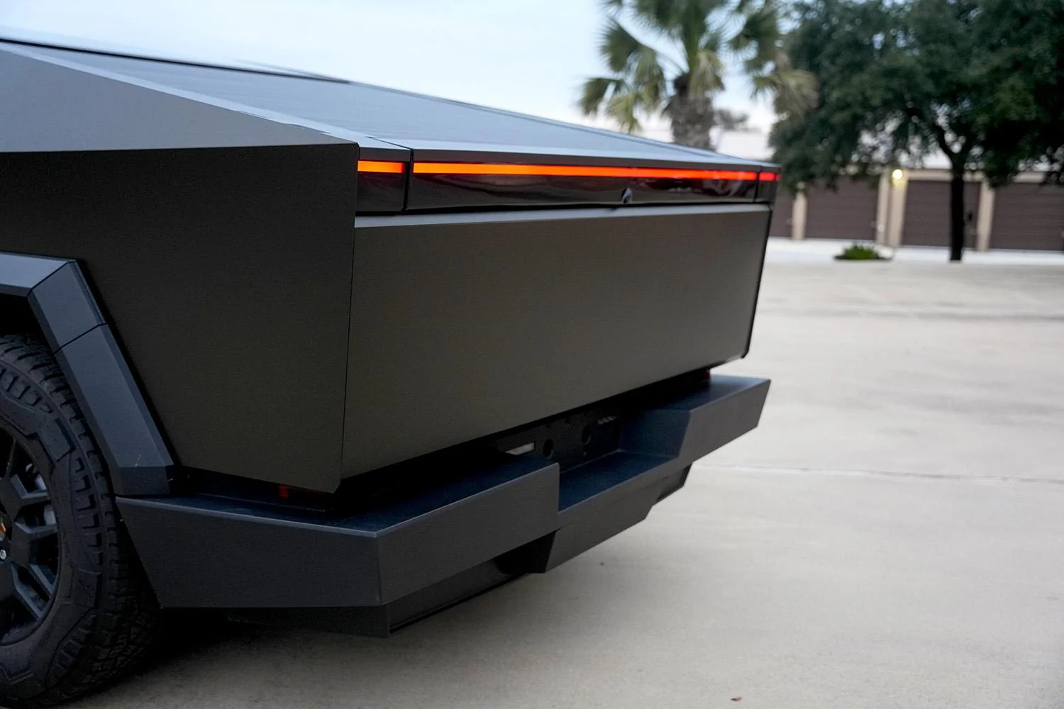 Tesla Cybertruck Cybertruck in 3M Satin Gold Dust Black wrap Cybertruck 3M Satin Gold Dust Black 1