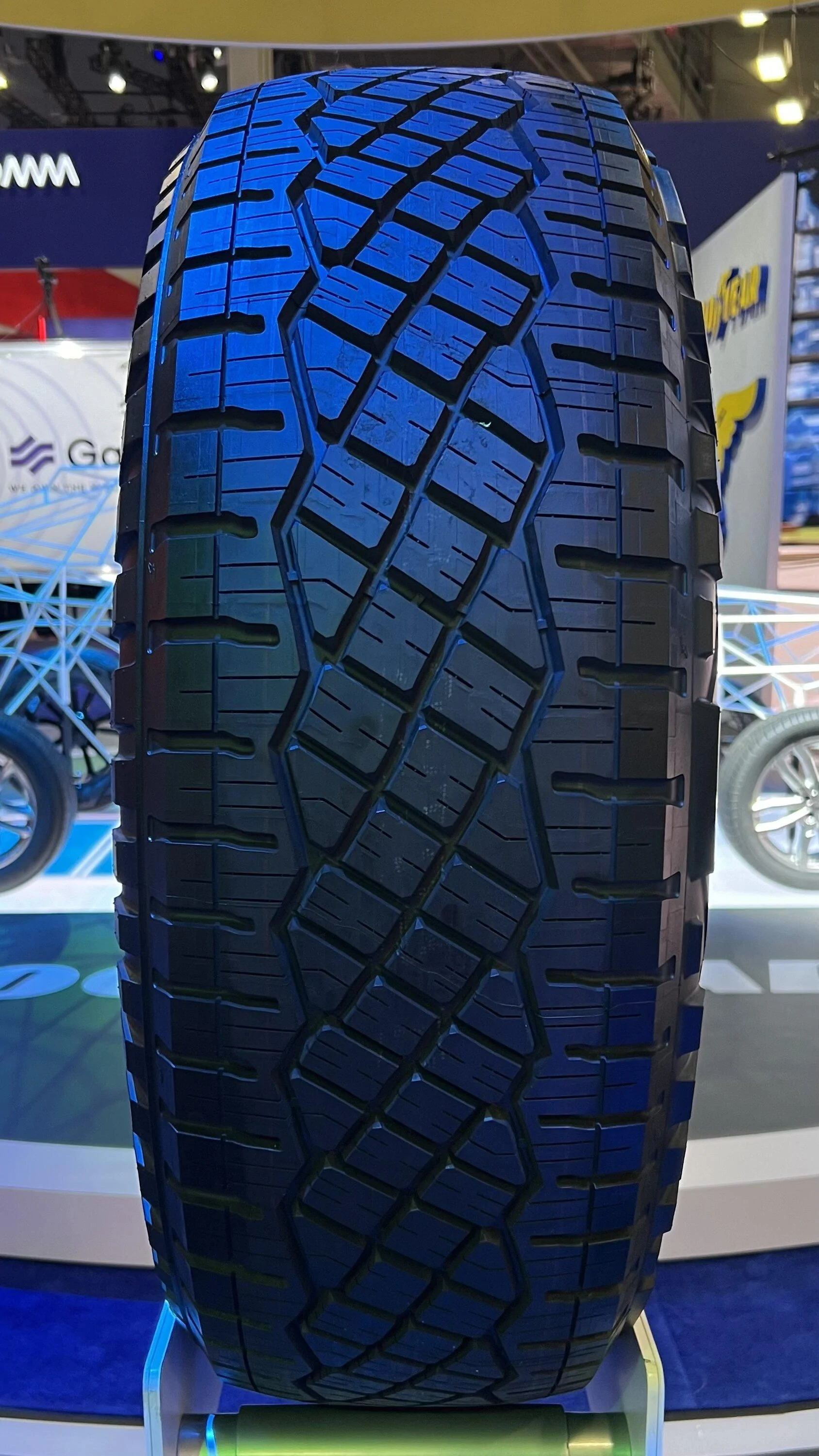 Tesla Cybertruck CyberTire -- Tesla Cybertruck Tire on display at CES 2024 IMG_5632