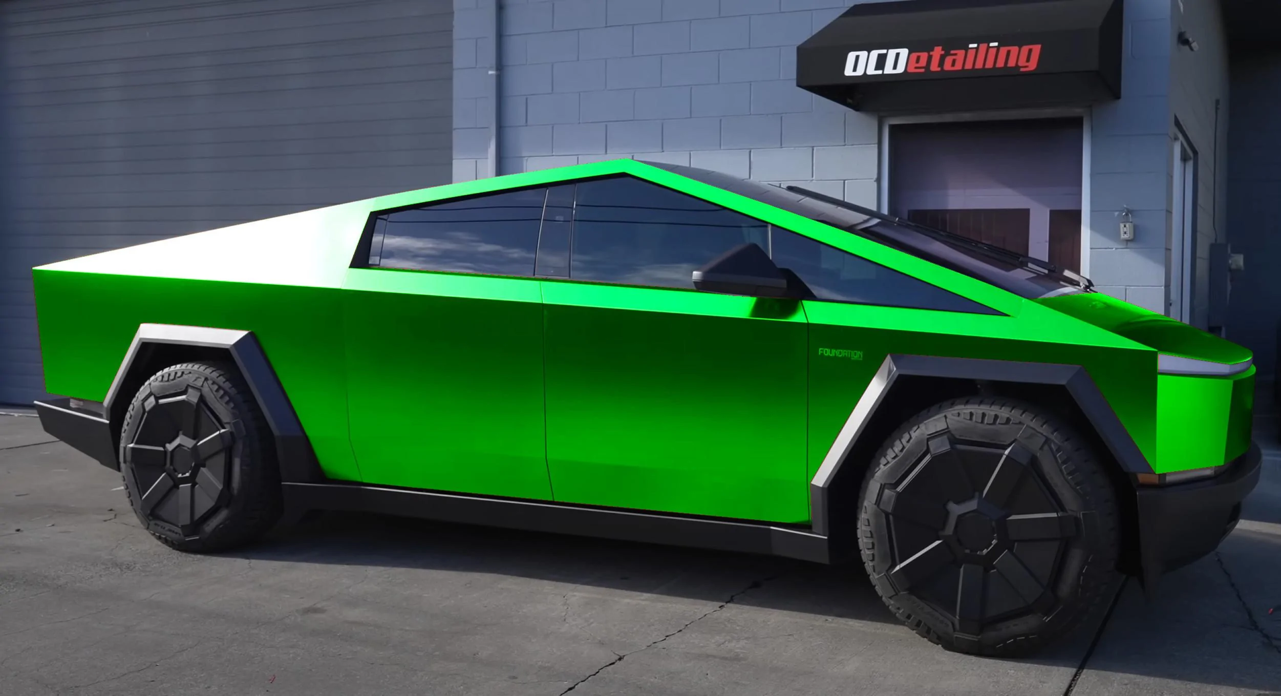Tesla Cybertruck Wrap Ideas (Other than matte black) BGreenMatt