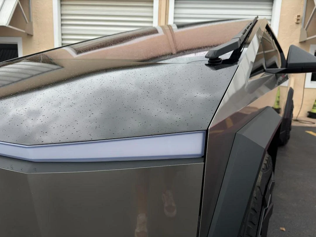 Tesla Cybertruck Cybertruck w/ Full PPF (Clear Film), Ceramic Pro, Gloss Black Hood Wrap, Tint Cybertruck Full PPF Ceramic Pro, Gloss Black Hood Wrap, Tint 5
