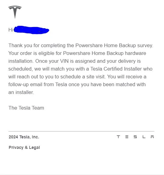 Tesla Cybertruck Powershare Home Backup Denial Tesla Powershare Email