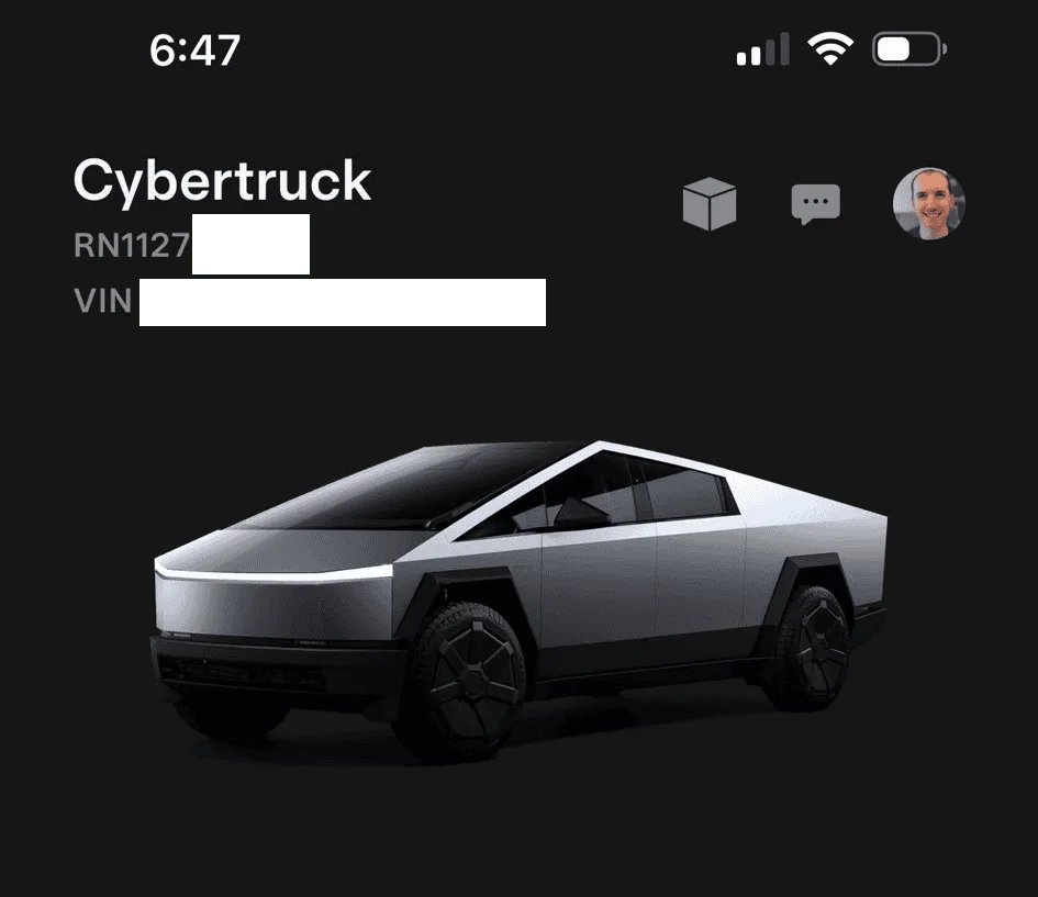 Tesla Cybertruck My Cybertruck VIN has been assigned (non-employee)! 🙌 JcYtYHt
