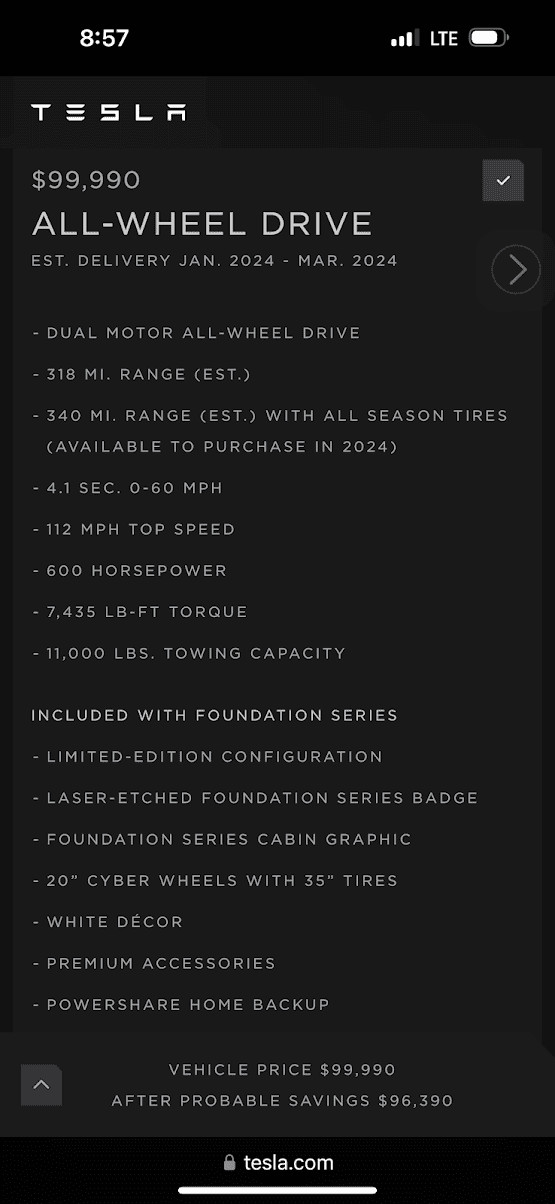 Tesla Cybertruck My Cybertruck VIN has been assigned (non-employee)! 🙌 1704981522839