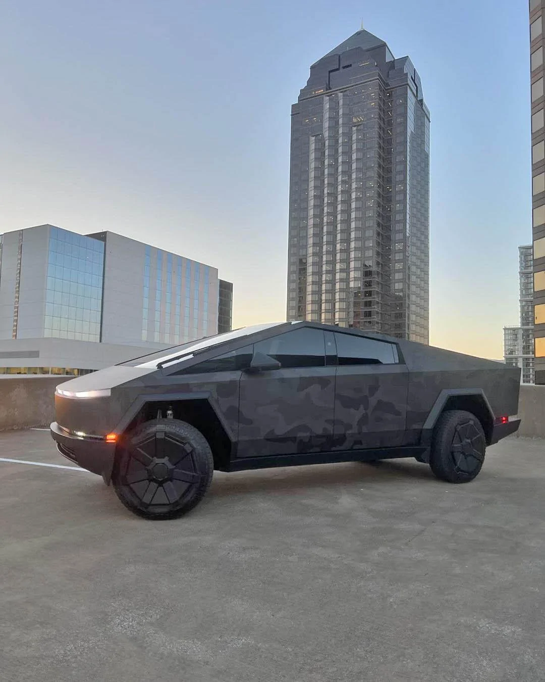 Dark Grey : Black Camouflage wrap on Cybertruck 4.jpg