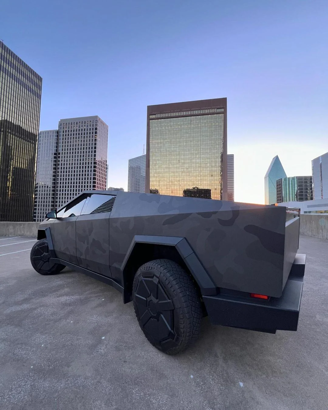 Dark Grey : Black Camouflage wrap on Cybertruck 2.jpg