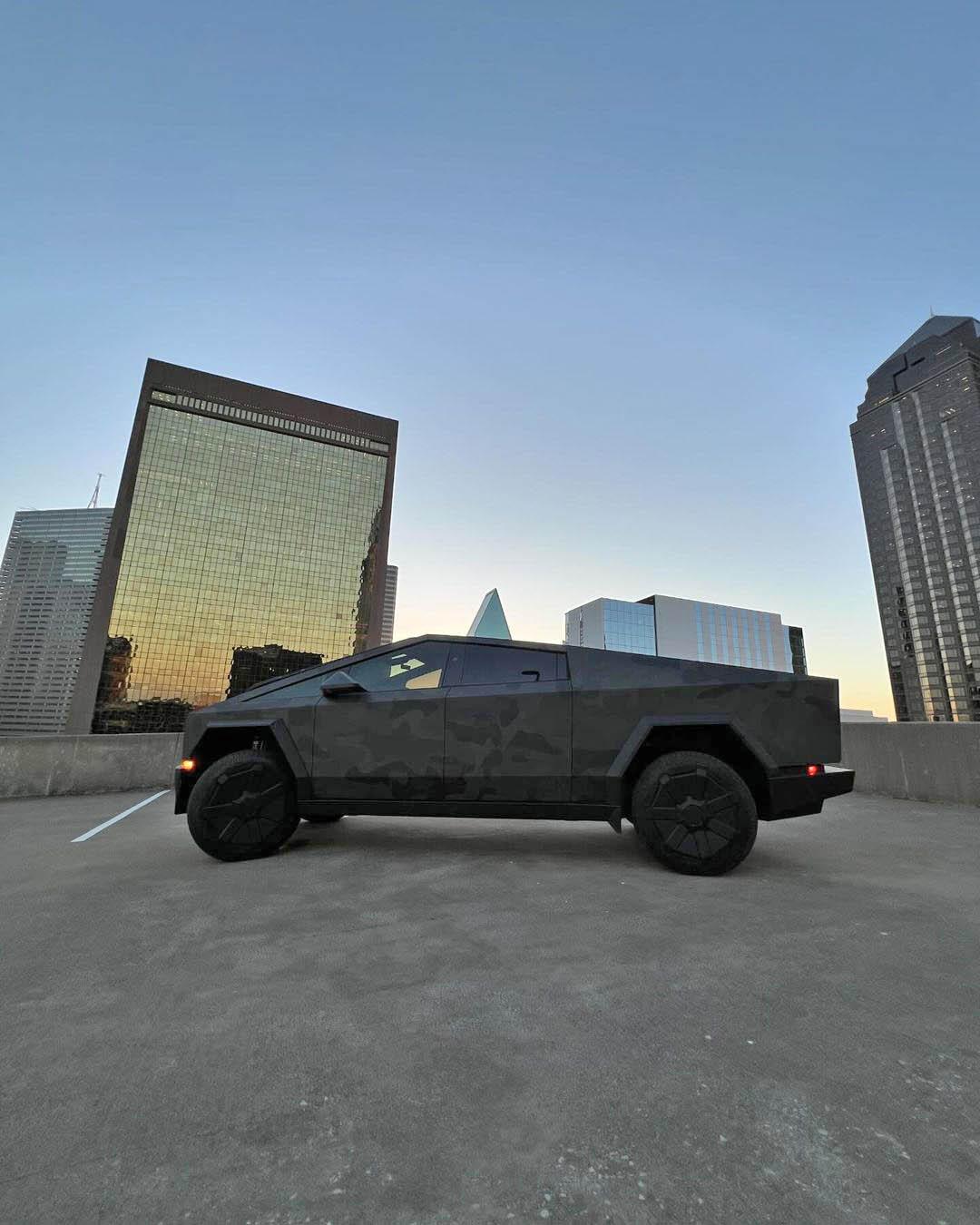 Dark Grey : Black Camouflage wrap on Cybertruck 5.jpg