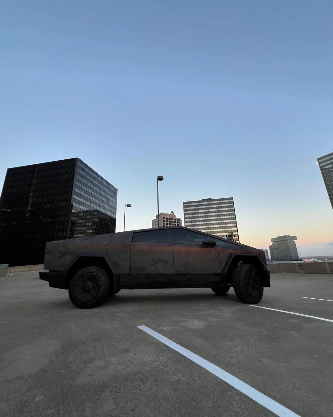 Dark Grey : Black Camouflage wrap on Cybertruck 6.jpg