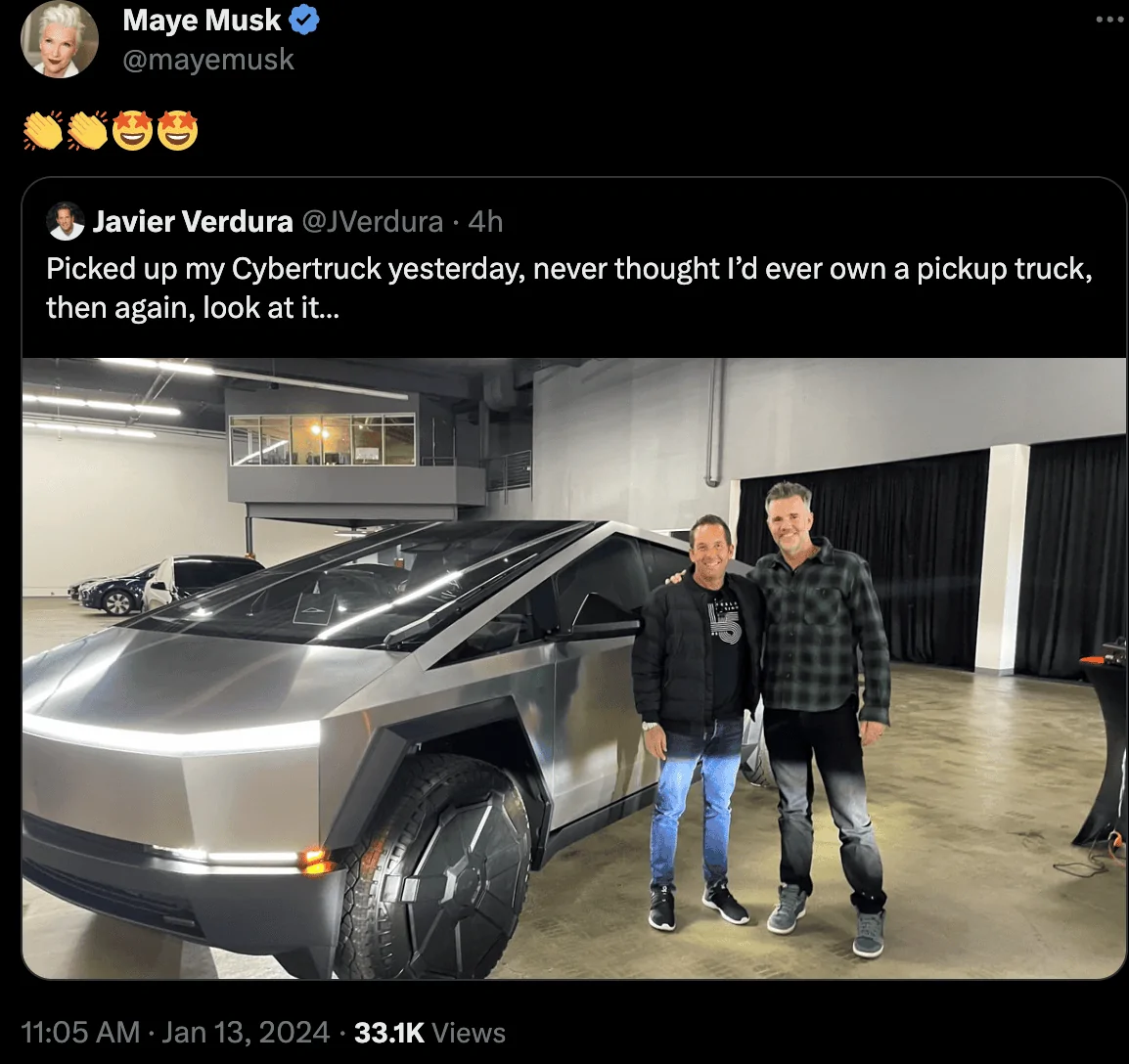 Tesla Cybertruck My Cybertruck is Delivered Today January 11!! (non-employee) 👍 First Impressions + Photos 📸 Screenshot 2024-01-13 at 2.44.41 PM