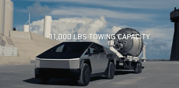 Tesla Cybertruck Towing tested with 6,000lb Tesla and trailer load zimage7153