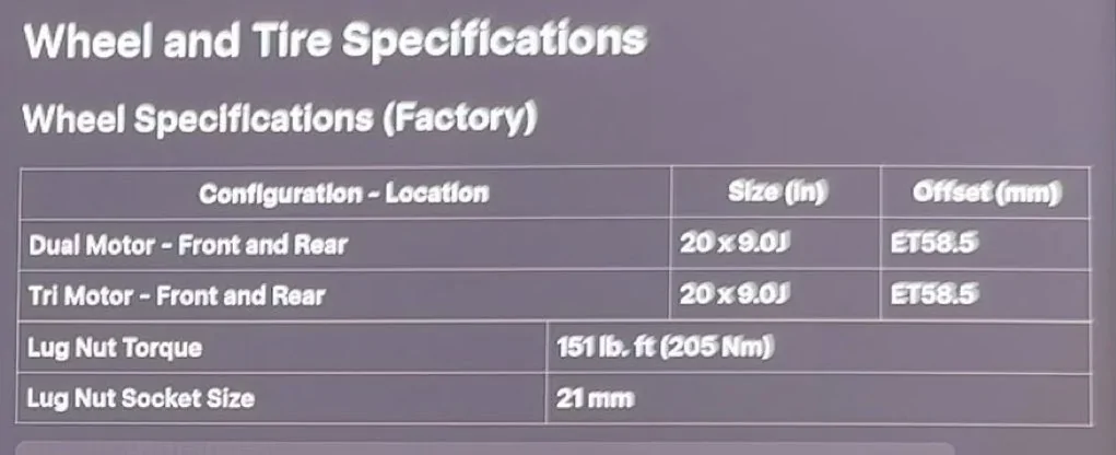 Tesla Cybertruck Lug Nut Torque Spec = 151 ft-lbs GD6xTy6XcAAL-gT (1)