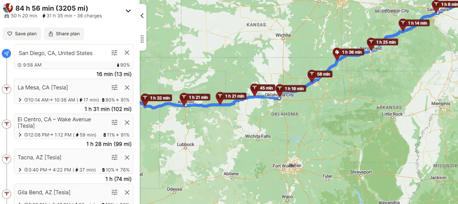Tesla Cybertruck 16Jan2024: A Better Routeplanner [ABRP] made corrections to their CT models zimage7193