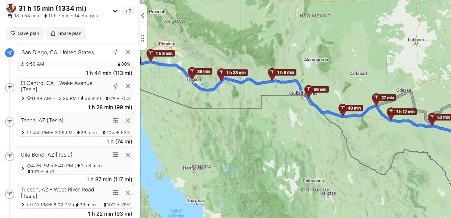 Tesla Cybertruck 16Jan2024: A Better Routeplanner [ABRP] made corrections to their CT models zimage7194