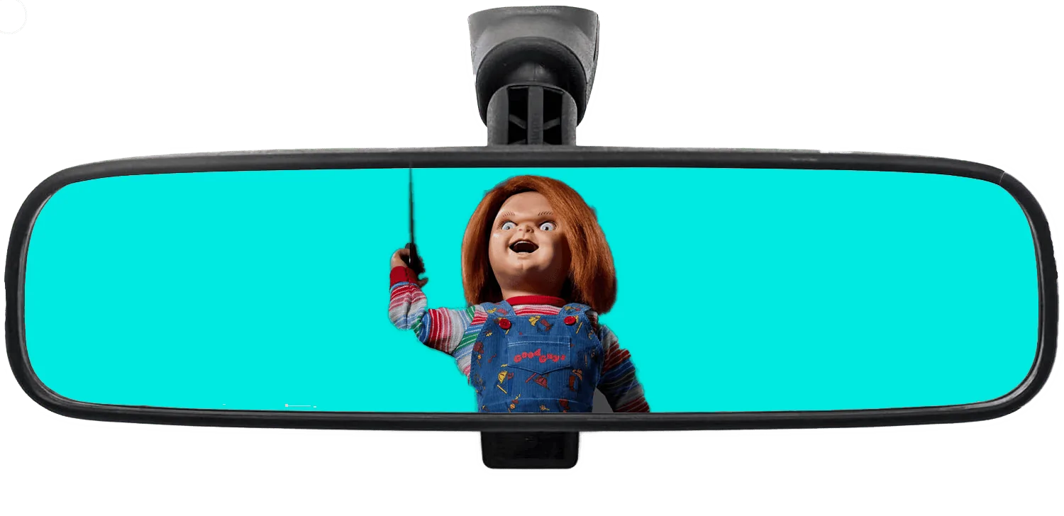 Tesla Cybertruck Center Rear View Mirror Removal - DIY How-to Instructions & Photos Chucky behind u