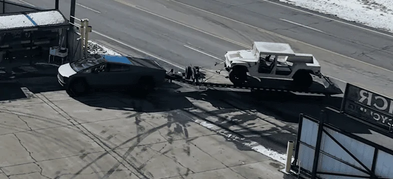 Tesla Cybertruck JerryRigEverything: How far can the CYBERTRUCK tow 11,000lbs in Freezing Weather? zimage7238