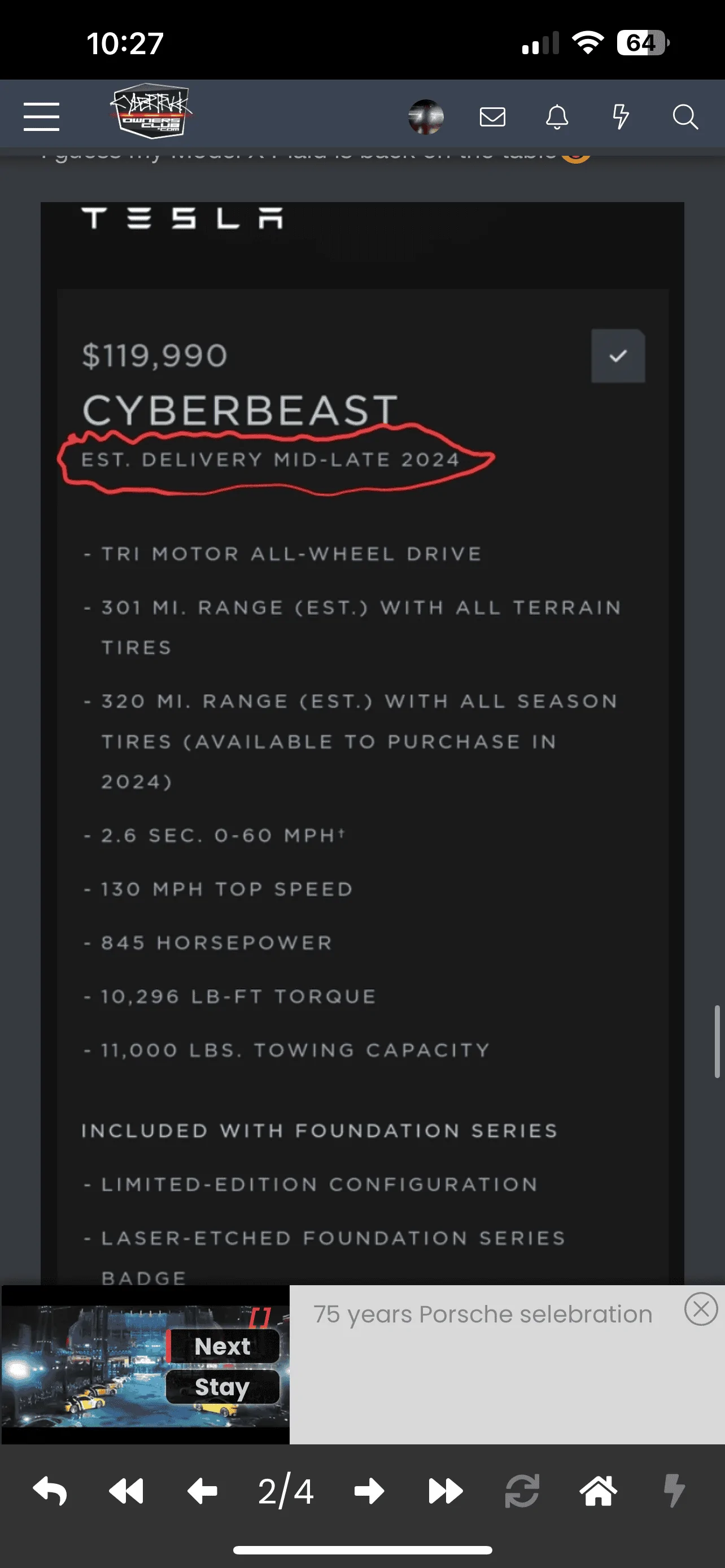 Tesla Cybertruck Estimated Delivery Window was not provided IMG_8235