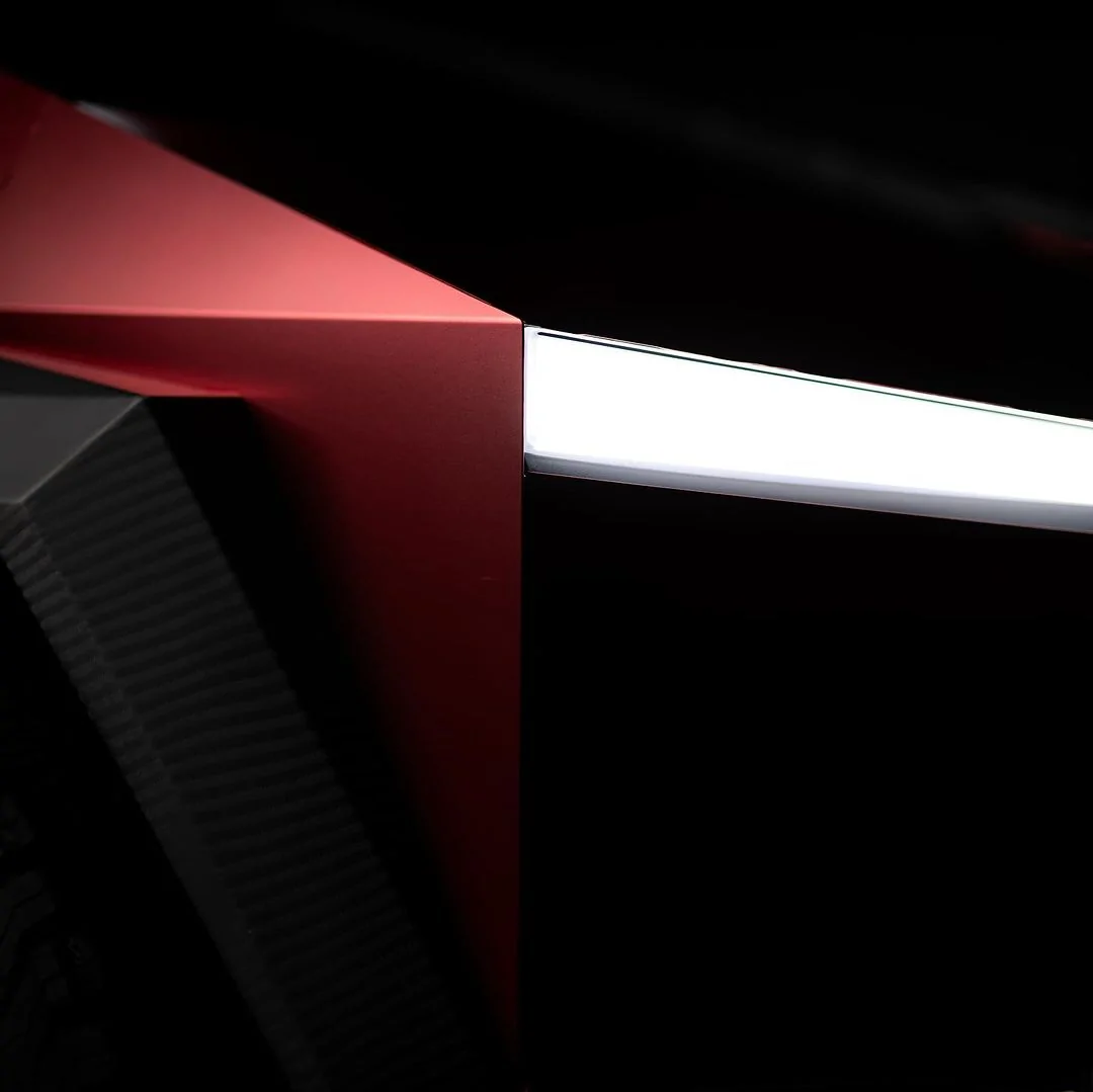 Tesla Cybertruck 🔴 Iron Man's Cybertruck 📐 FIRST RED WRAP! ⬇️ 100000% NOT CGI satin-red-wrap-cybertruck-2-jpg