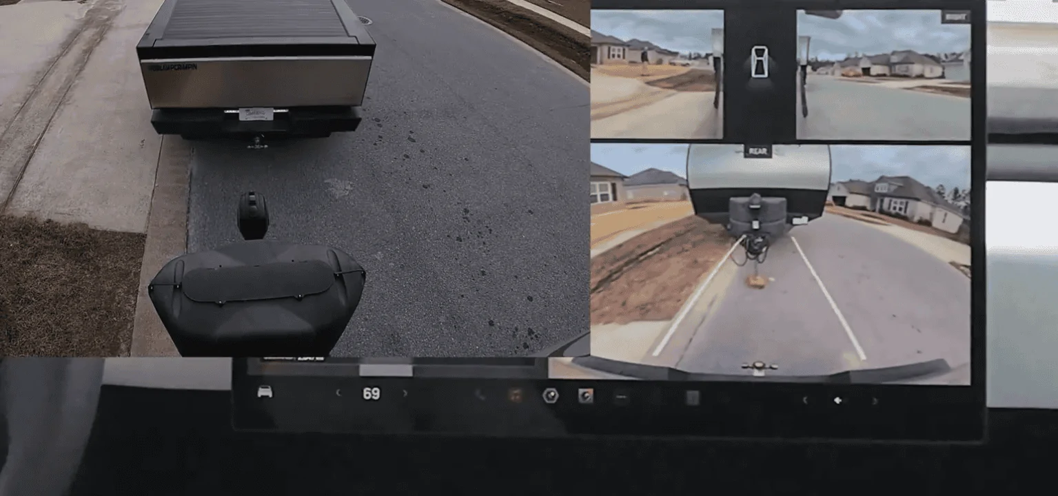 Tesla Cybertruck Towing 5700 lbs medium sized camper results w/ Cyberbeast Cybertruck zimage7288