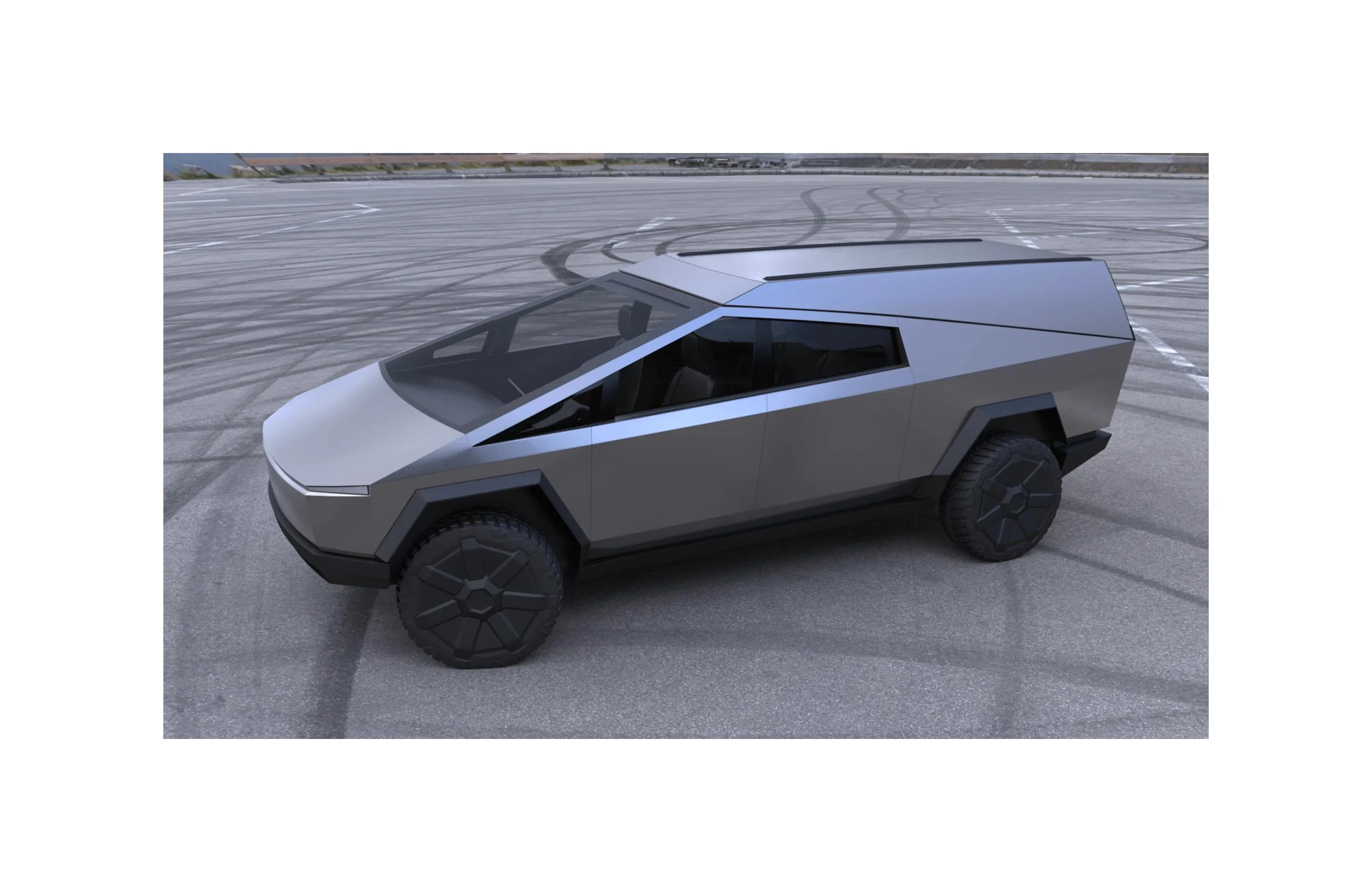 Tesla Cybertruck Towing 5700 lbs medium sized camper results w/ Cyberbeast Cybertruck Spacecamper Cap sid