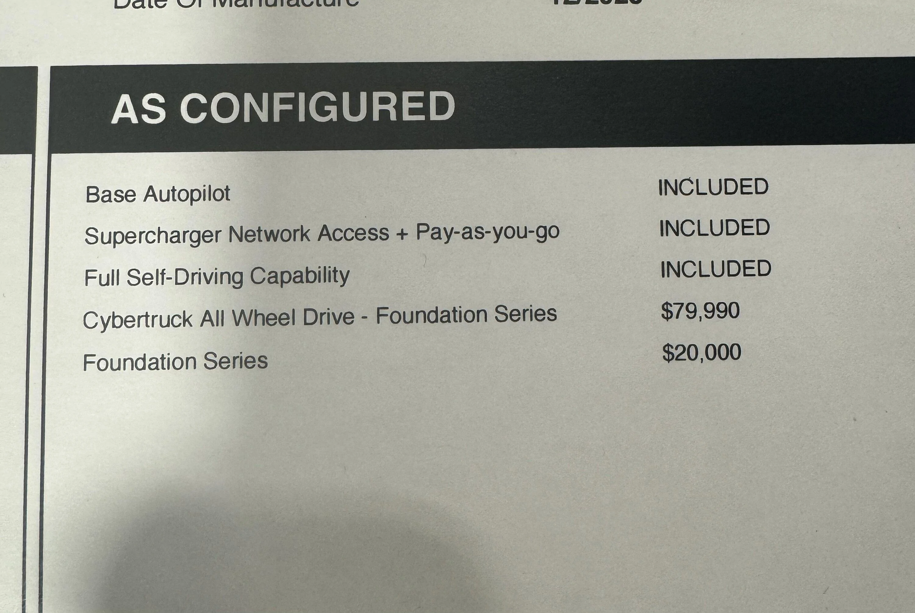 Tesla Cybertruck Tesla will change Foundation Series order to Non-FS without penalty (YMMV) IMG_2003
