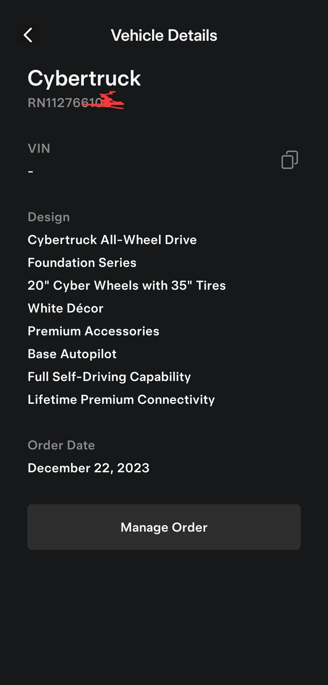 Tesla Cybertruck Tesla's Cybertruck VIN Activation Tracker (NOT Customer VIN Allocations) Screenshot_20240123_082633_Tesla
