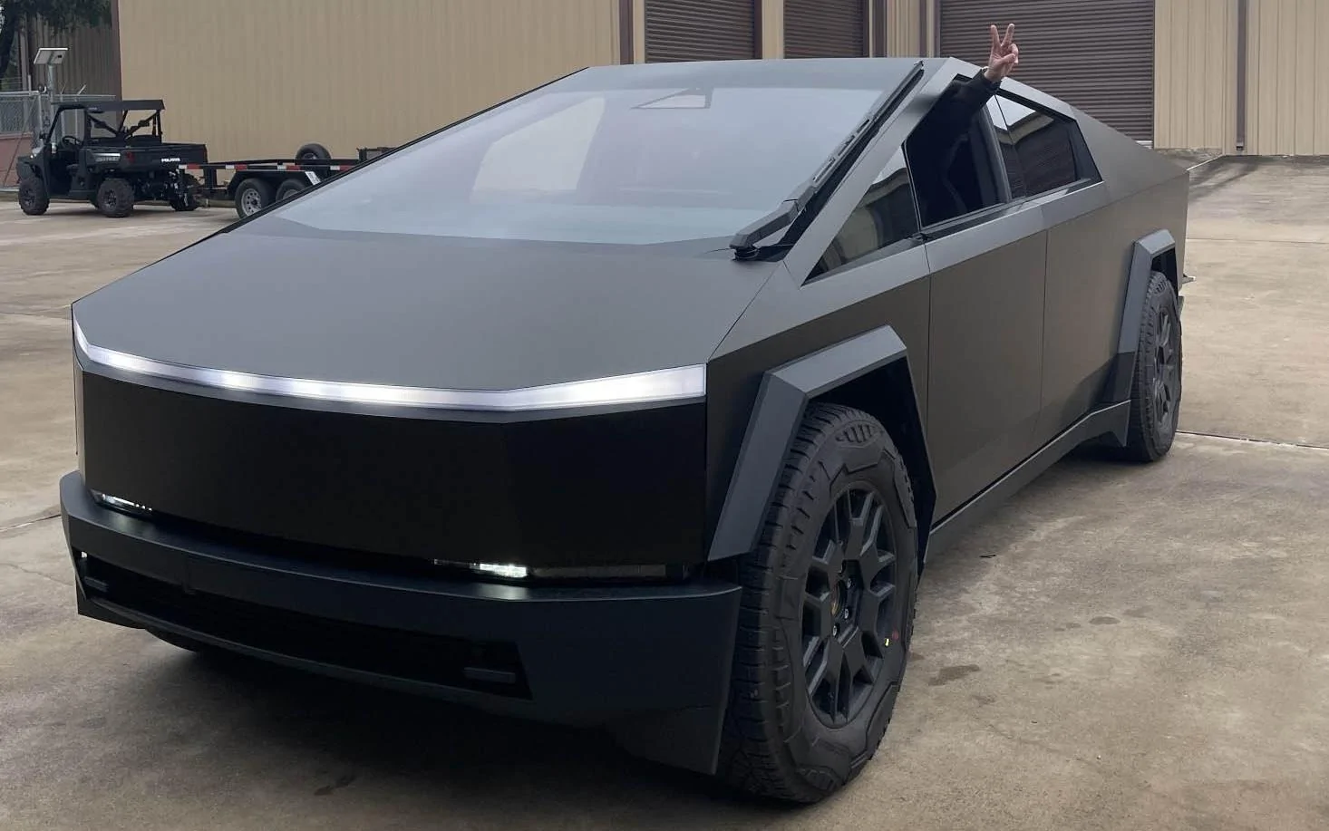 Tesla Cybertruck Do you plan to remove your side mirrors? matte black cybertruck mirrors removed (1)
