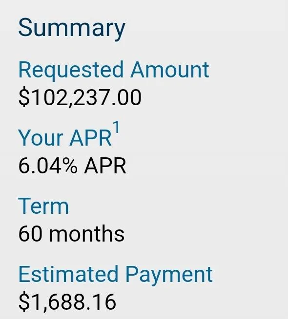 Tesla Cybertruck Military Cybertruck Loan Interest Screenshot_20240124_073246_USAA