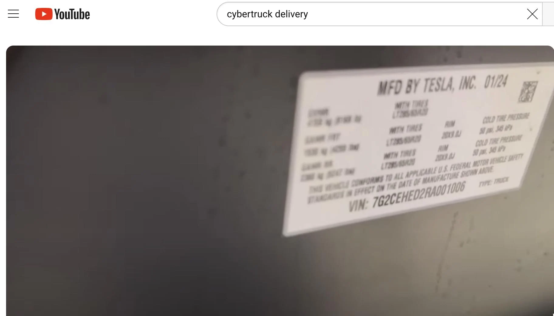 Tesla Cybertruck Rate of production? Taking delivery of our new Tesla CyberTruck Foundation Series! - YouTube ? 2024-01-27 09-41-31