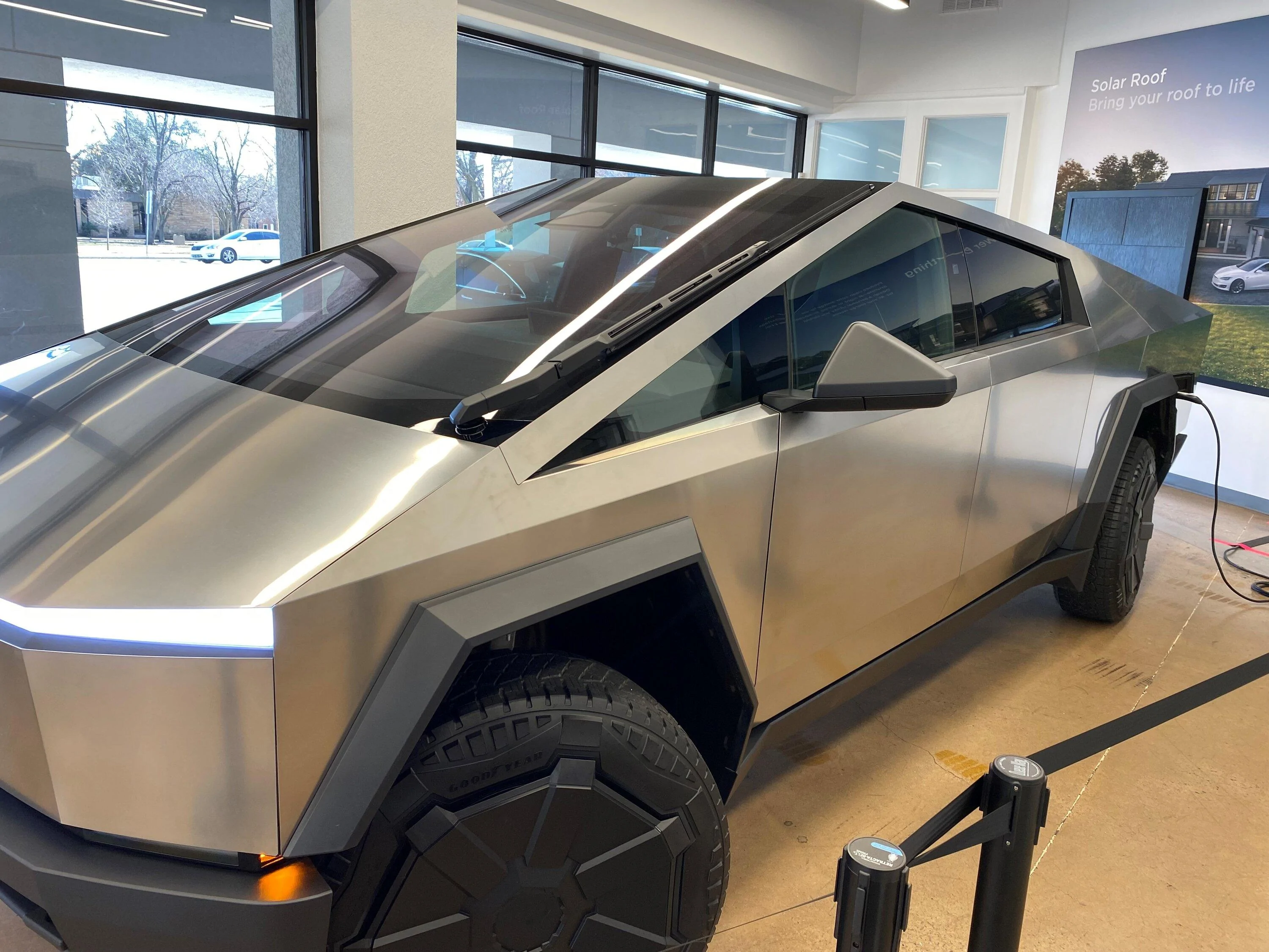 Tesla Cybertruck OKC Showroom ct high