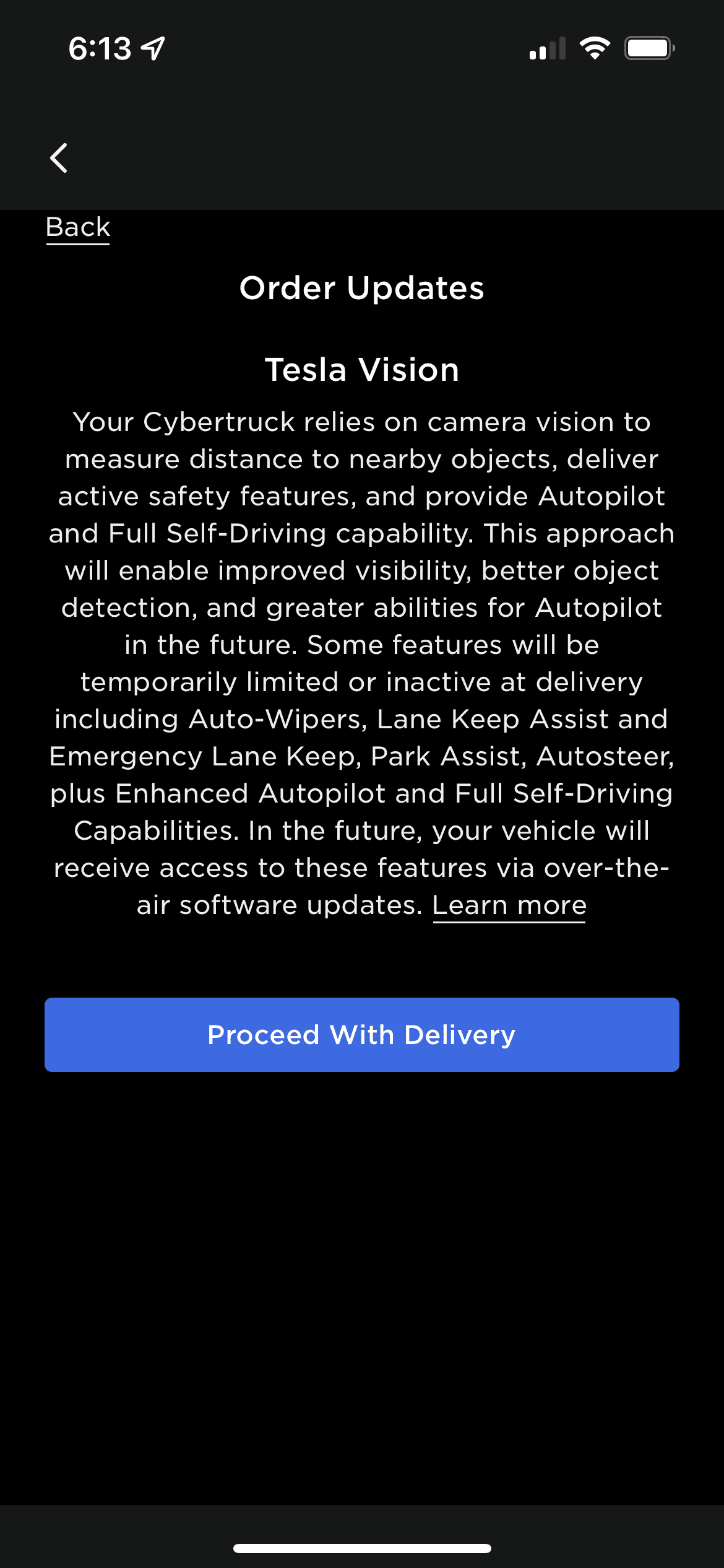 Tesla Cybertruck VIN Assigned (Tesla is Making Changes Impacting Your Order. Confirm to Continue) 47C9383F-4ADD-4CA9-88F6-48A64E60E2D9