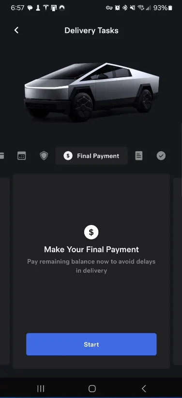 Tesla Cybertruck Trade in value. Final payment. But no VIN? Cybertruck Make Final Payment