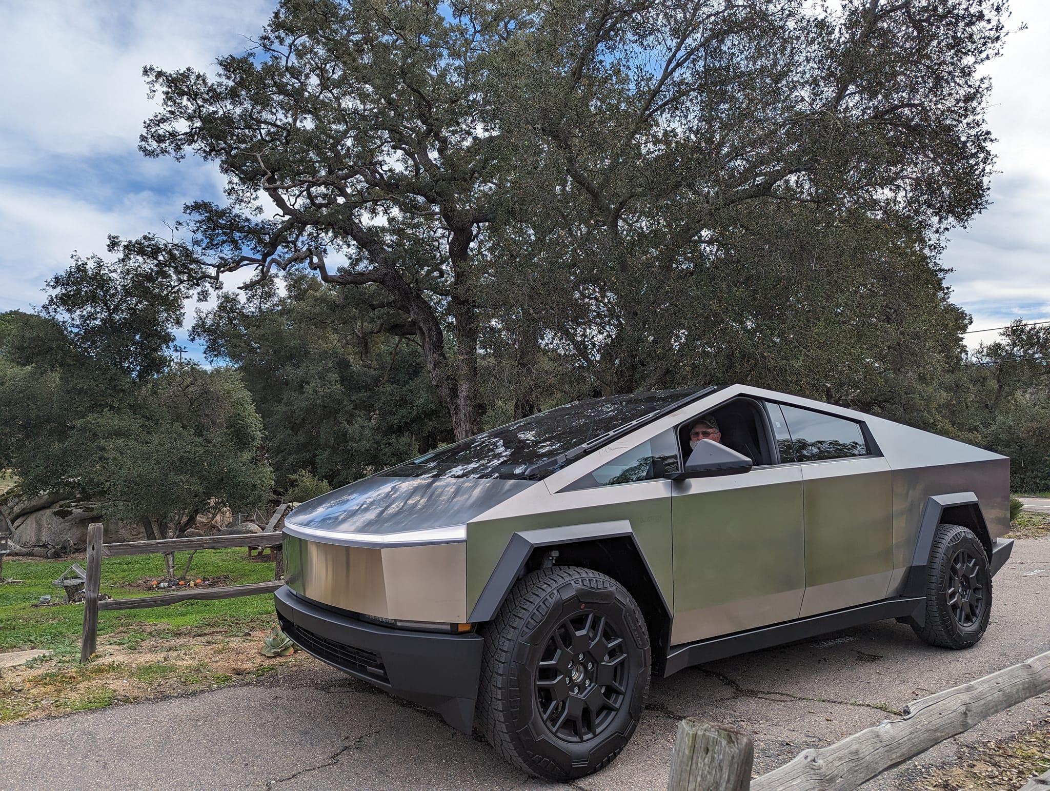 Tesla Cybertruck Photos - Cybertruck goes home to a farm ranch and shares garage with classic cars 421533288_10231179193013062_3892044868298057645_n
