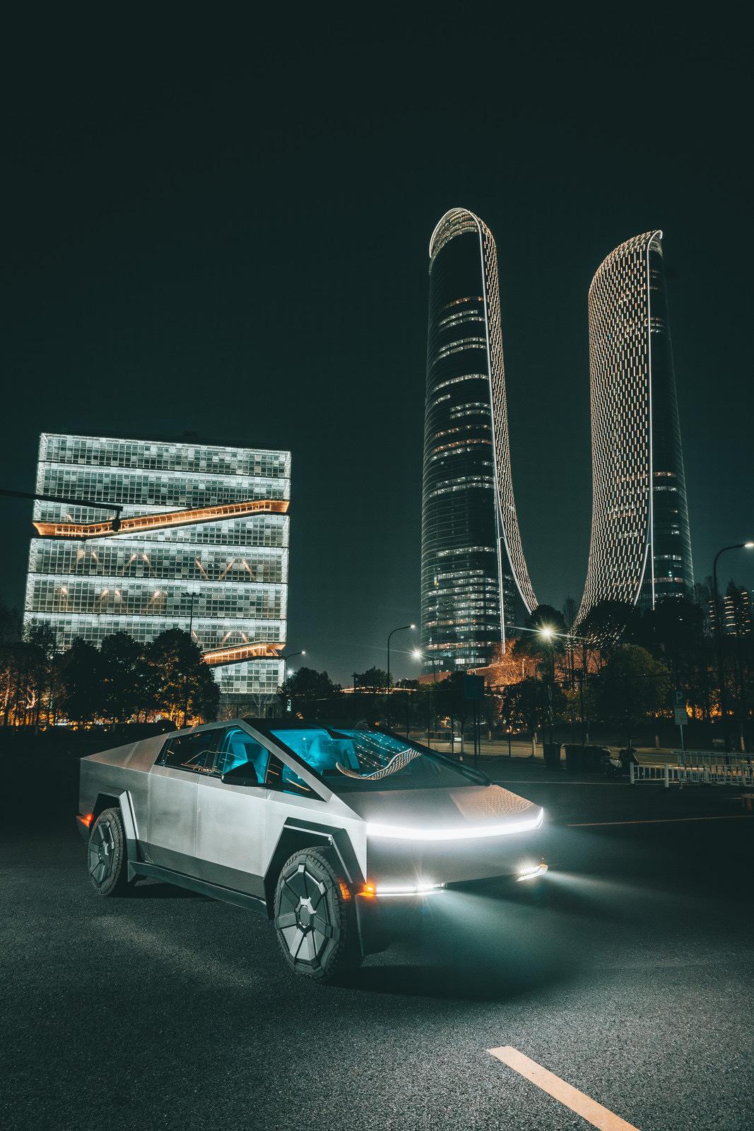 Tesla Cybertruck 8 Cybertrucks will be showcased in 8 China cities simultaneously, then go on national tour GFCwRbSXcAA5lgl
