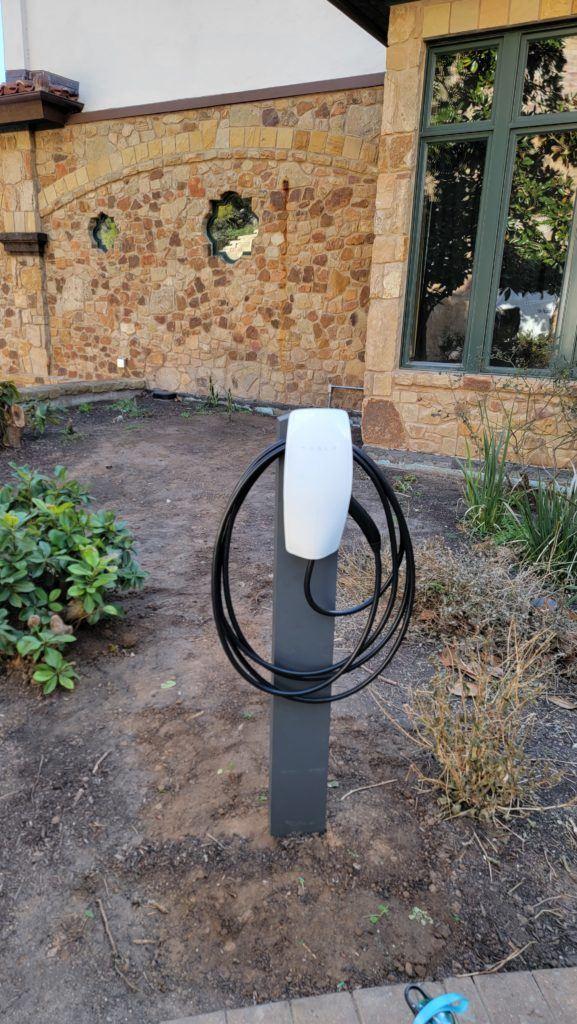 Tesla Cybertruck Universal Charger Delivery & Install esla-wall-connector-installed-on-pedestal-577x1024