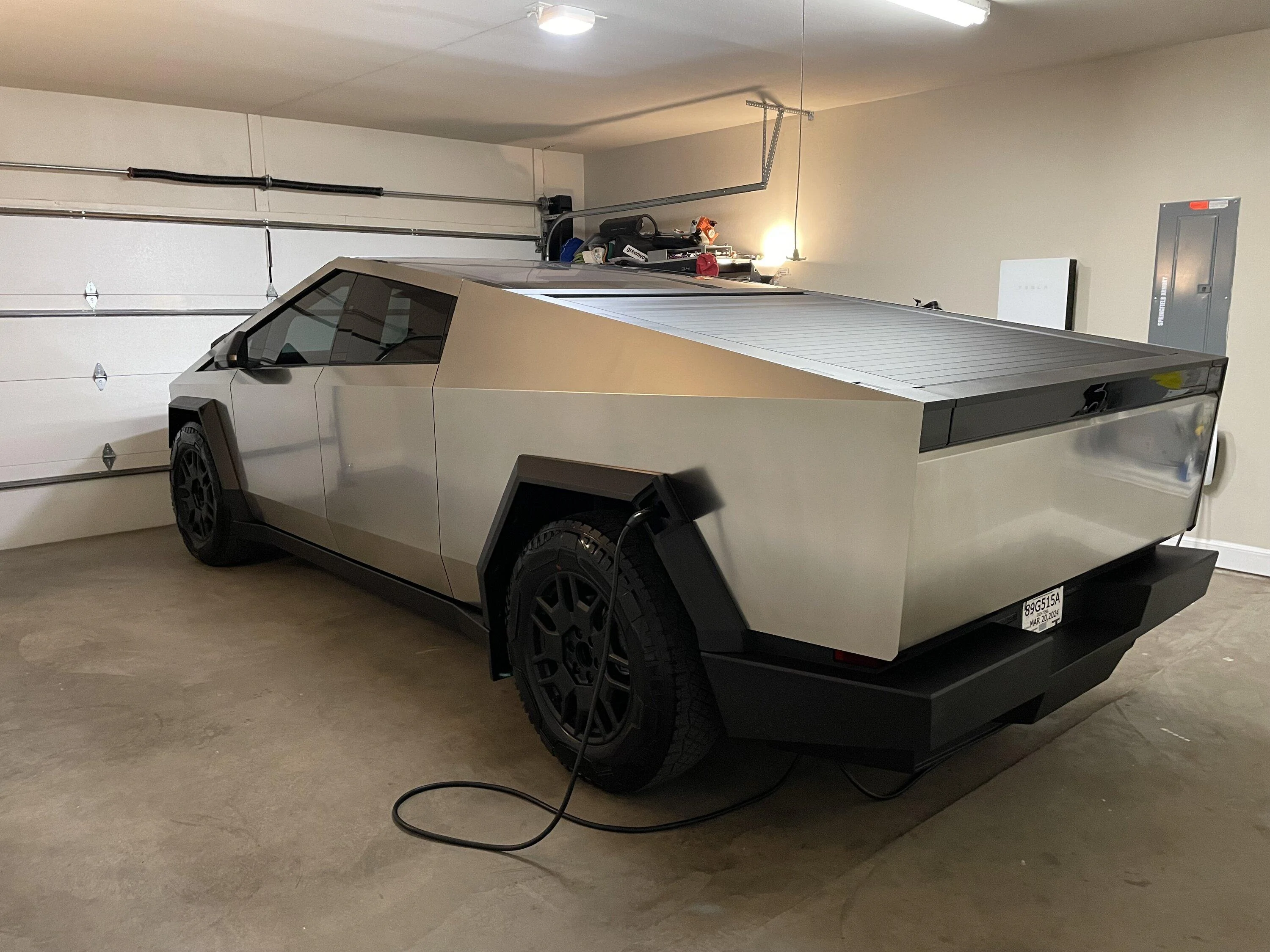 Tesla Cybertruck Bar Keepers Friend steel cleaner applied -- result photos IMG_3710