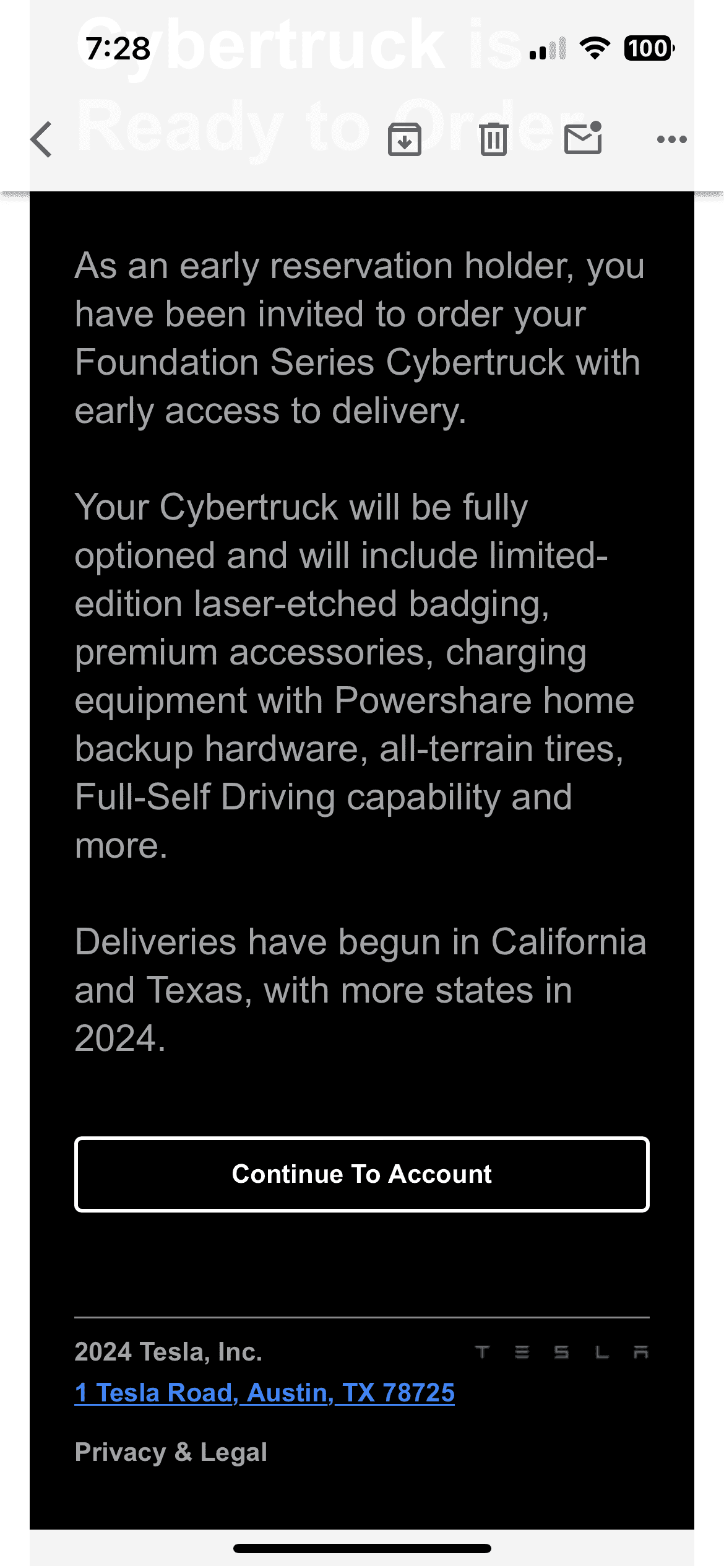 Tesla Cybertruck Your Limited-Edition Foundation Series Cybertruck is Ready to Order IMG_0852
