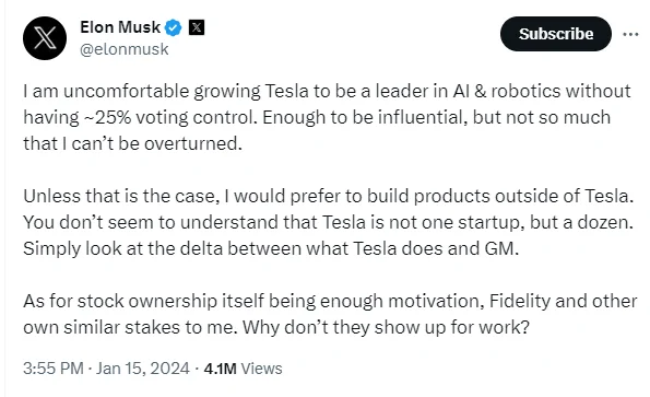 Tesla Cybertruck Judge Rules Against Elon's Pay Package [⚠️ ADMIN WARNING: NO POLITICS] 1706807160049