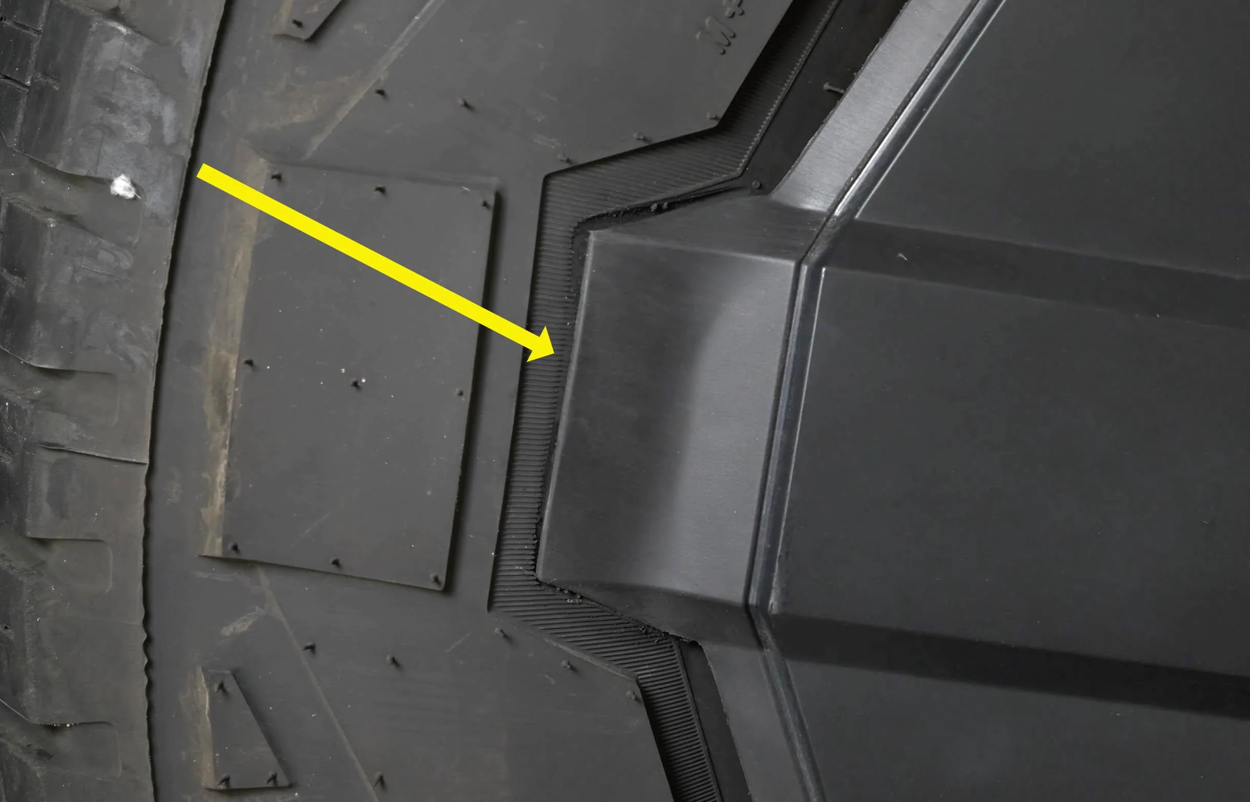 Tesla Cybertruck Update: Aero Wheel Cover Recall reason = making contact with tire sidewall, wearing down rubber cybertruck aero wheel cover recall issue 