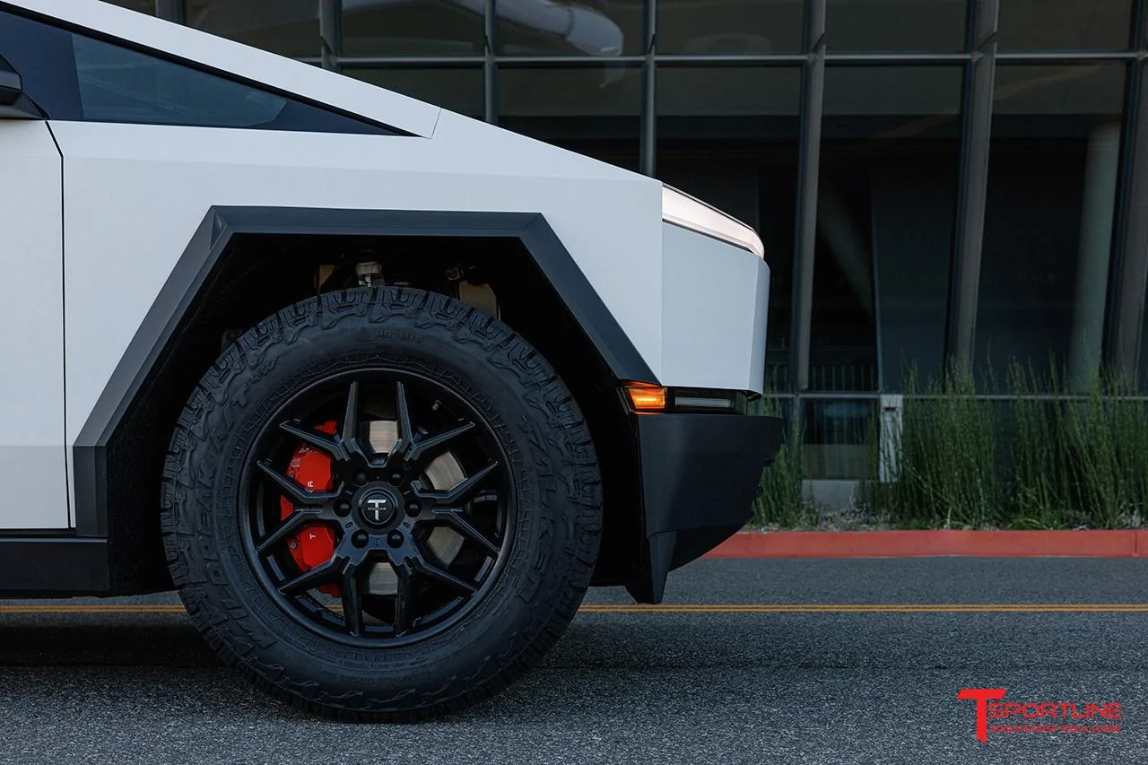 Tesla Cybertruck TCT AeroMaxx Wheels & Aero Covers - 20" Flow Forged wheels by T Sportline cig-cozy-gallery-11917DyY-satin-white-tesla-cybertruck-20-inch-aftermarket-wheels-tct-entry-m
