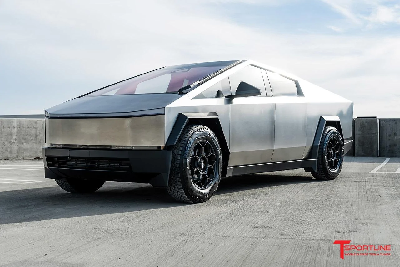 Tesla Cybertruck CT7 Fully Forged Cybertruck Wheels - 7 Spoke Lightweight Design with Dual Knurled Beads by T Sportline cig-cozy-gallery-11917TQj-foundation-series-cybertruck-aftermarket-wheels-20-ct7-satin-black-