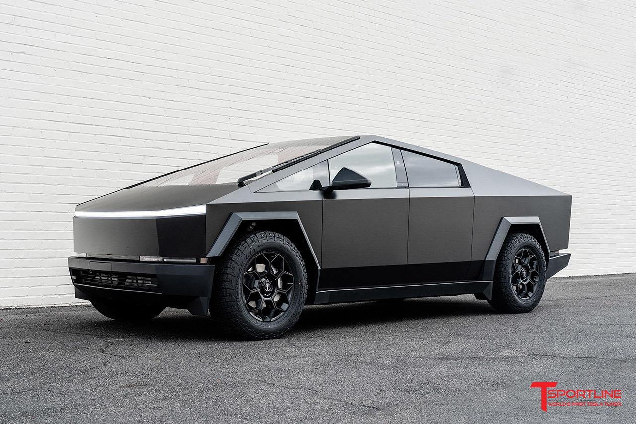 Tesla Cybertruck CT7 Fully Forged Cybertruck Wheels - 7 Spoke Lightweight Design with Dual Knurled Beads by T Sportline cig-cozy-gallery-1191767v-30-satin-black-cybertruck-aftermarket-wheels-20-ct7-matte-black-high