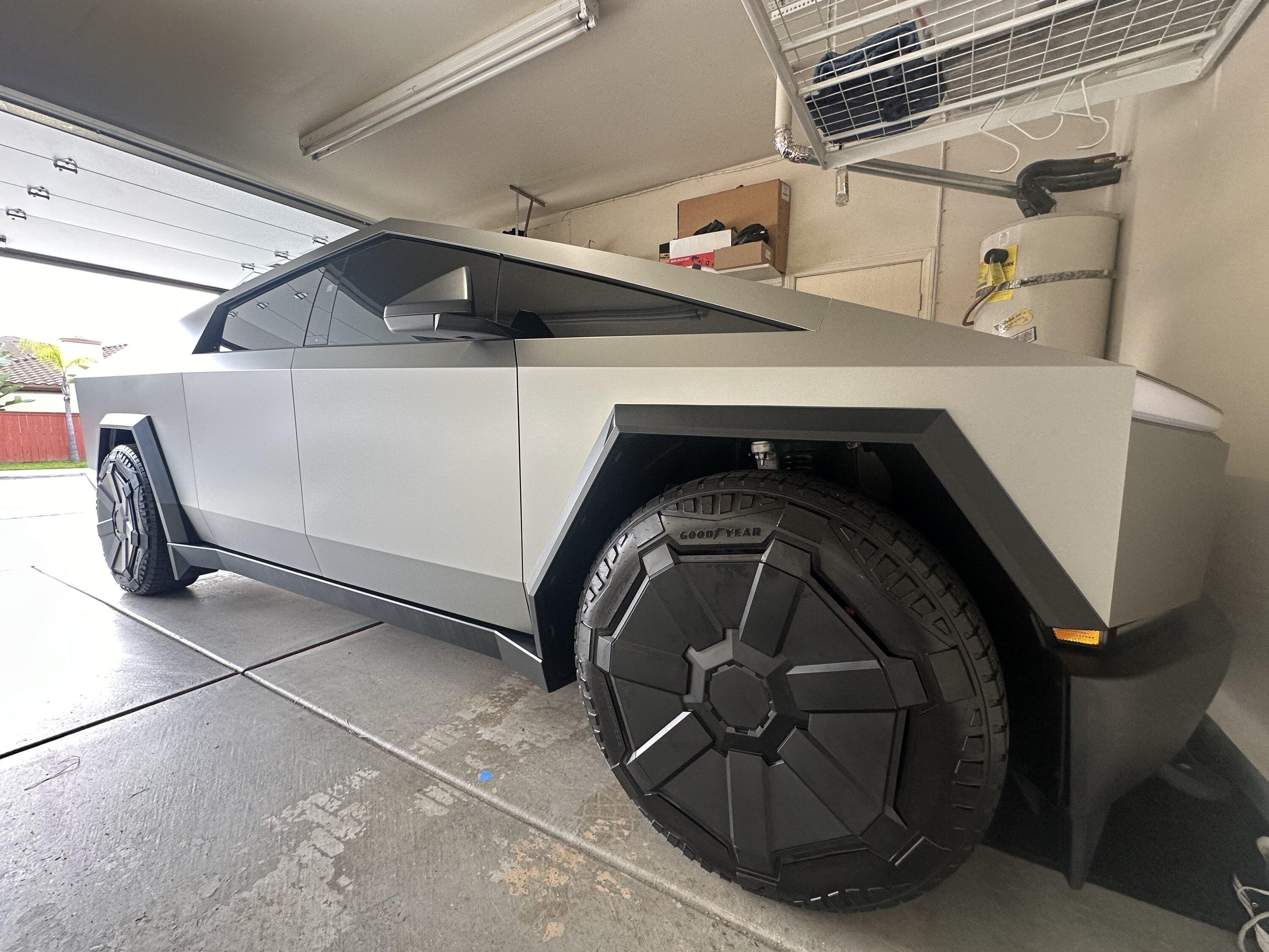 Tesla Cybertruck Pure PPF Satin Stainless Steel Wrap done by Tint World Miramar (San Diego) IMG_5534