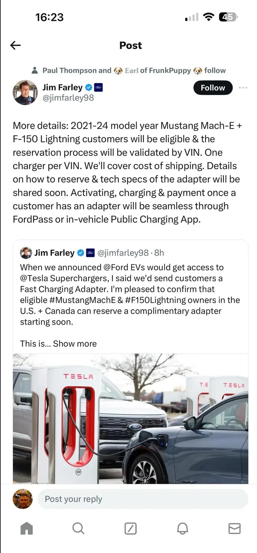 Tesla Cybertruck Fords to charge at Tesla Superchargers soon ? IMG_8424
