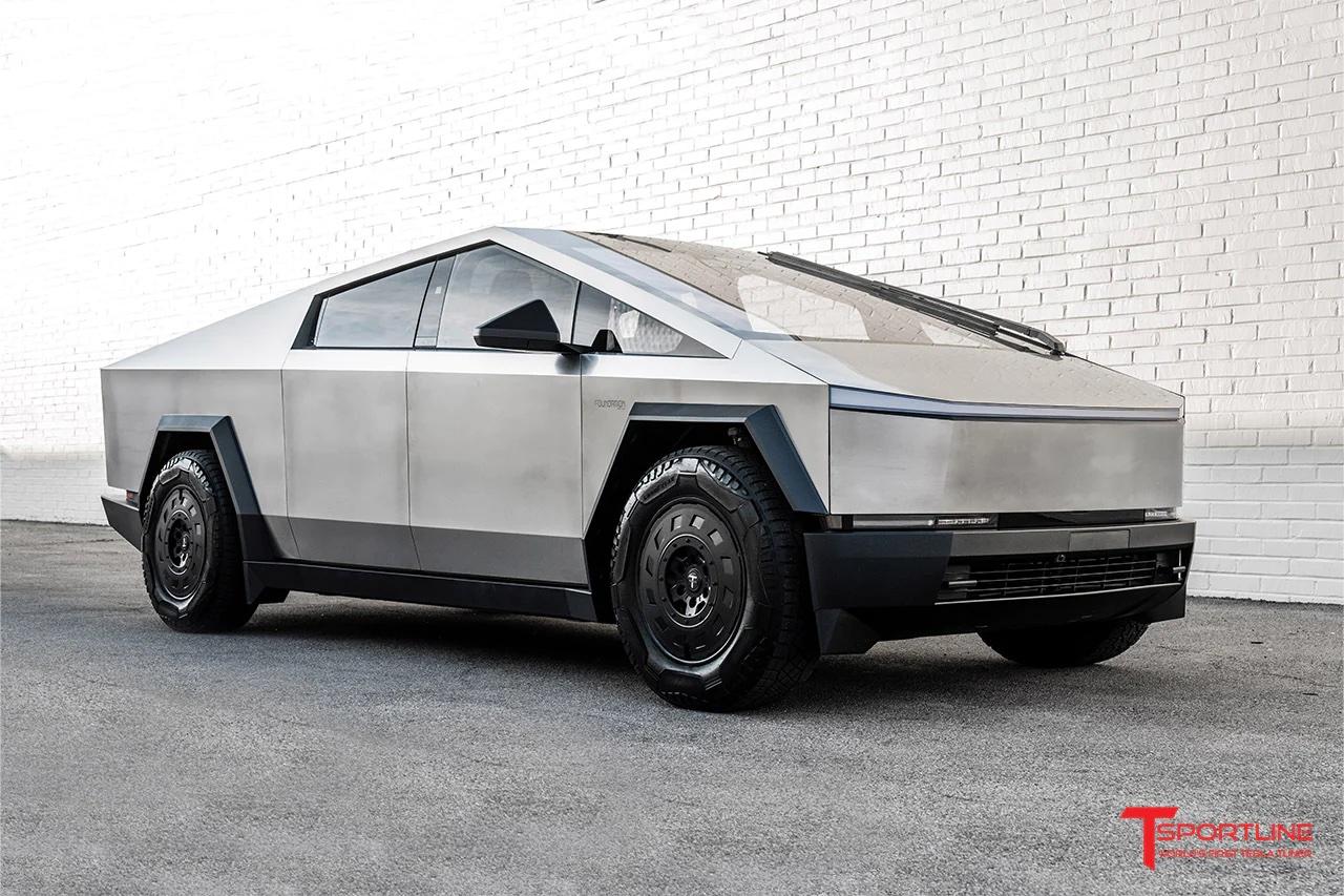Tesla Cybertruck Cybertruck Aftermarket Wheels & Tires Photos + Info Compilation 20-tct-satin-black-aero-cover-low-mode-01_400-jpe