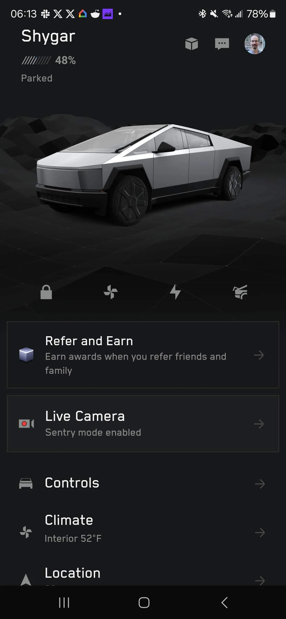 Tesla Cybertruck Picked up my AWD Foundation Series Cybertruck yesterday in NorCal Screenshot_20240206_061338_Tesla