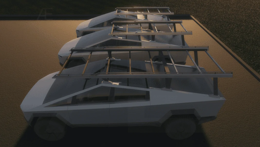 Tesla Cybertruck Cybertruck Ladder Racks? CT-Rack 004ba - Sunris