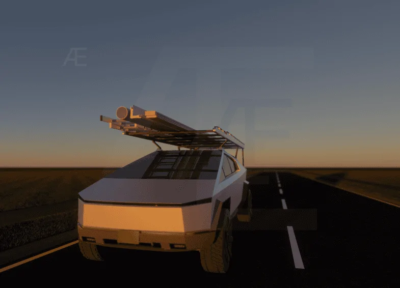 Tesla Cybertruck Cybertruck Ladder Racks? CT-Rack 005 - LWH-LS Sunris